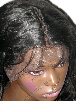 gorgeous synthetic yaki straight lace front wig with 5 inch parting area