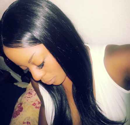 wearing ITEM: BETTY-SWEGL Black Synthetic Lace Front Wig w/Glueless Cap & 3 Inch Part